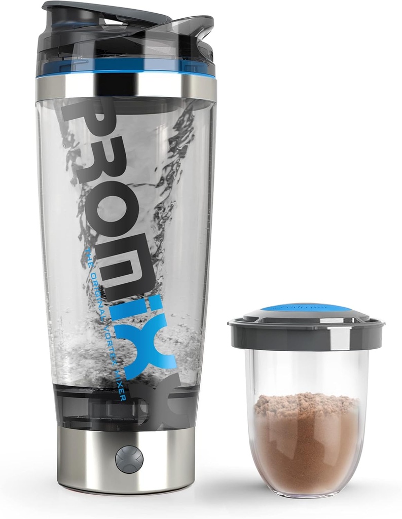 Promixx Pro Shaker Garrafa (iX-R Edition) Recarregável, poderoso para batidos de proteínas suaves inclui armazenamento de suplemento - BPA Free         .