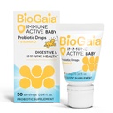 BioGaia Imune Ativo Bebê Probiótico Drops + Vitamina D para bebês e crianças 0-36 Meses Suporta Digestivo e Imune Saúde