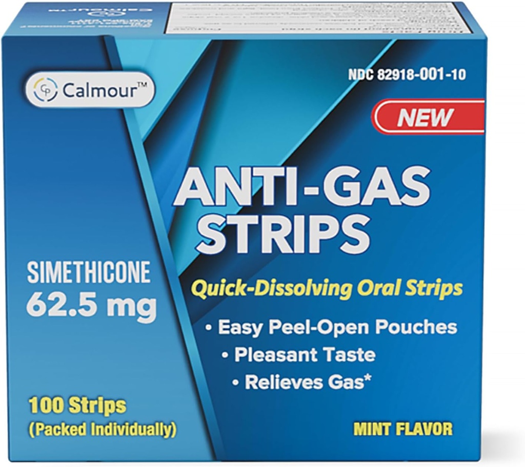 Anti gás alivio 100 tiras sabor hortelã Oral dissolvável anti bloating alívio tiras    , rápido alívio de gás para adultos , eficaz bloating alívio para mulheres , Simethicone anti bloating para mulheres