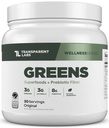 Laboratórios Transparentes Verdes Prebióticos - Superalimento Pó & Antioxidantes Suplemento com espirulina orgânica, Chloerra, Acácia, & Verde Banana Pó - 30 Servões, Sem sabor