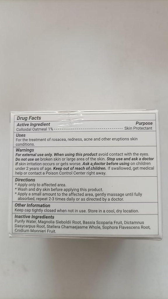 Creme Rosacea, rápido alívio para vermelhidão, espinhas, batidas, irritação, queima, inchamento, coceira, secura com todos os ingredientes naturais da ervas, 3,53 onças