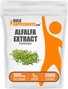 BulkSuplementos.com Alfalfa Extract Powder - Alfalfa Supplement, Green Superfood Powder - Vegan & Gluten Free, Green Supplements - 500mg por serviço, 1 kg (2,2 lbs) (Pacote de 1)