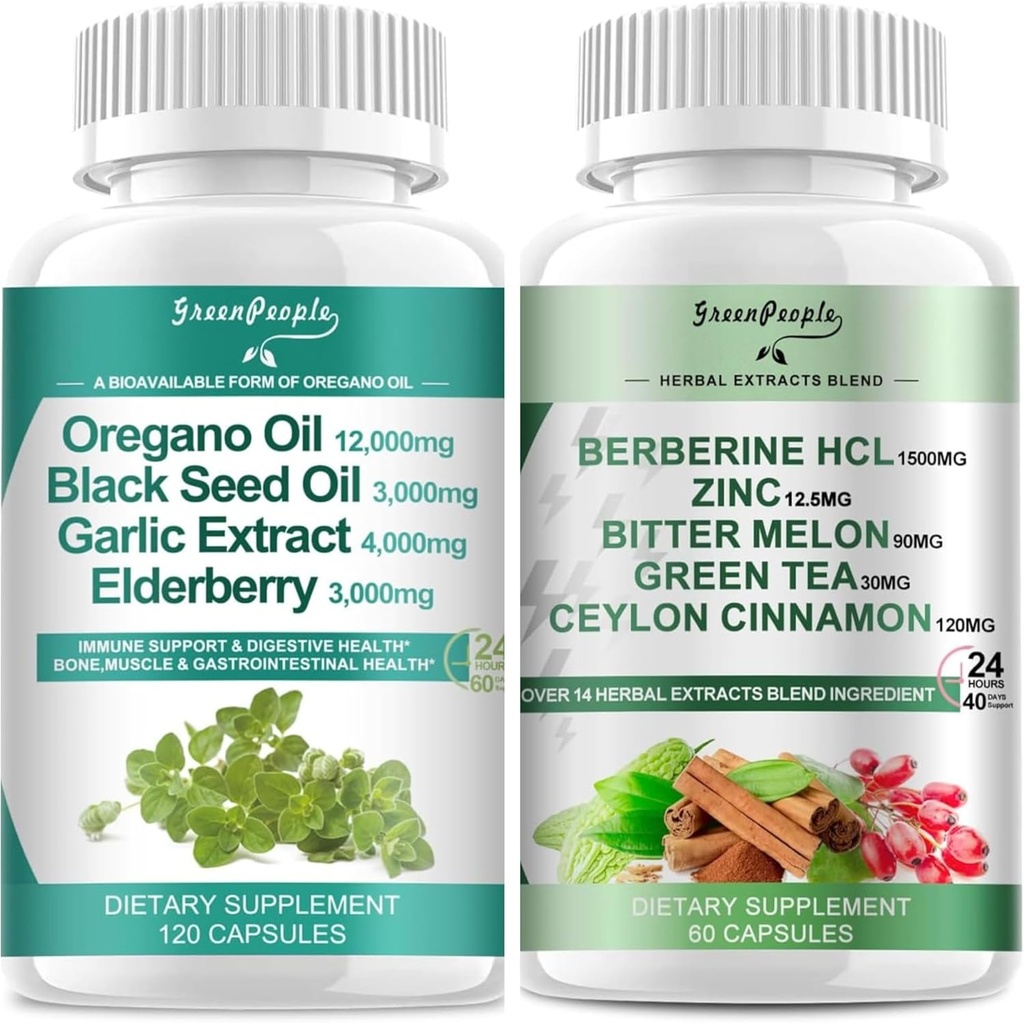 GREENPEOPLE Orégano Oil & Berberine Cápsulas