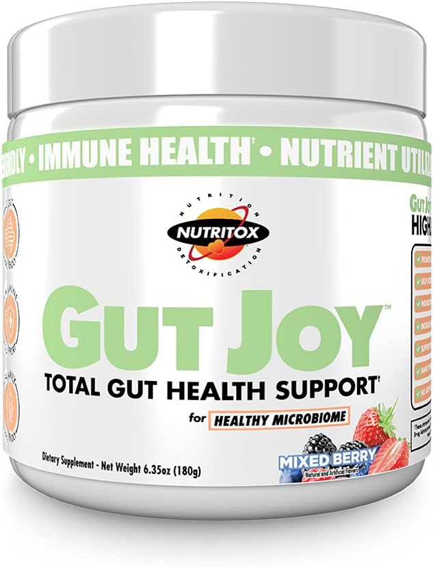 Gut Joy - Total Gut Health Support. Suplemento em pó para apoiar a saúde da gut, e bem-estar completo - sabor Berry misto, 30 Servings