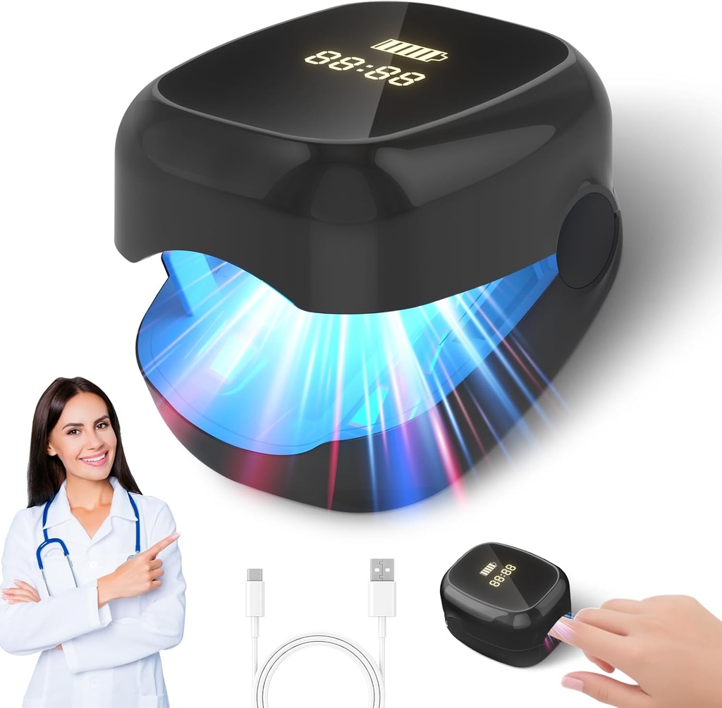 Tratamento de Laser de Fungos de unhas LED dispositivo de luz Efetivo Recarregável Prego Removedor de Fungos para uso doméstico