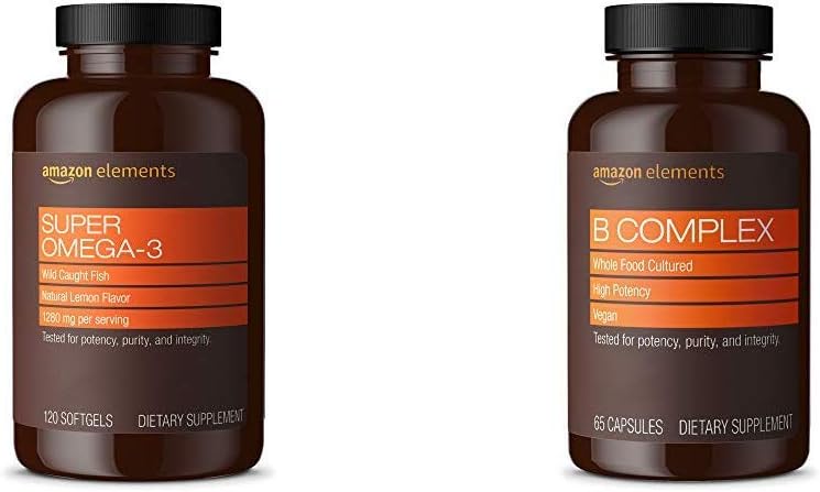 Elementos Super Omega-3 (número 120) e Elementos Complexo B (65 Cápsulas)