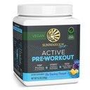 Sunwarrior pré treino pó energia bebida Vegan planta-baseado Bomba de suplemento, Hidratar, Foco, Endurance, & Forty Builder Blue Framboesa Abacaxi flavored 30 Servings Active Pré-treino