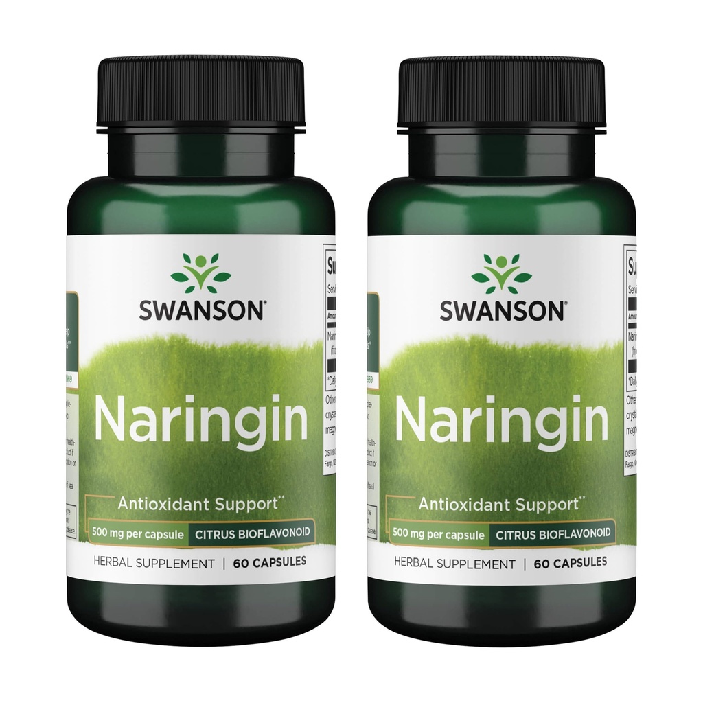 Swanson Naringin 500 Milligrams 60 Cápsulas (2 Embalagem)