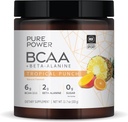 Pure Power BCAA + Beta-Alanine, Tropical Punch Flavor, 11,7 oz (333 g), 30 Servings, 6g BCAA, 2g Beta-Alanine, 0g Açúcar, Não-GMO, Dr. Mercola