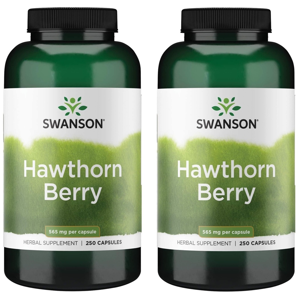 Swanson Hawthorn Berry Suplemento - Antioxidante Flavonóides (250 Cápsulas, 565 mg cada) 2 Embalagem