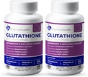 Pacote Twin Glutationa Melhorado com Vitamina C & Zinco □ Antioxidante avançado e Imune Suporte □ Detox & Skin Health Formula