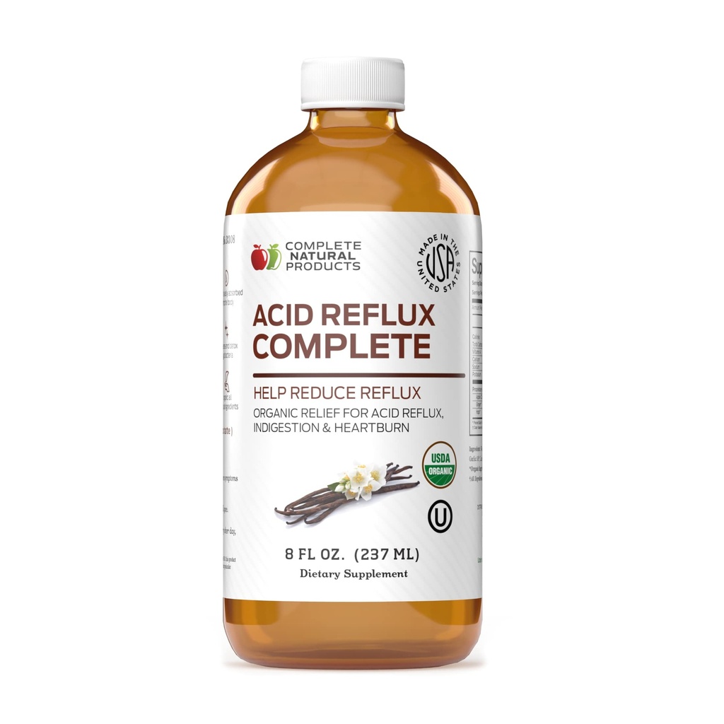 Reflux ácido completo 8 onças - Natural Orgânica Azia Líquida, DRGE, & Amish Reflux Relief Remedy & Medicina