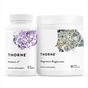 THORNE - Suporte ao sono Duo - Pó de bisglicinato de magnésio + Melaton-3 para repouso - 60 Servings