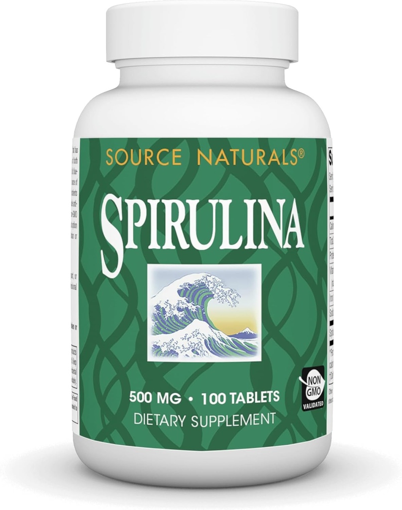 Fonte Naturals espirulina - para suporte do sistema imunológico - 100 comprimidos