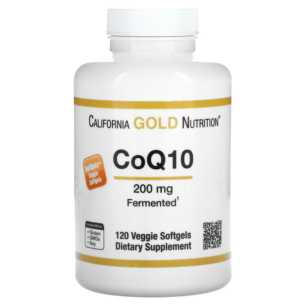 California Gold Nutrition CoQ10, 200 mg, 120 vegetais