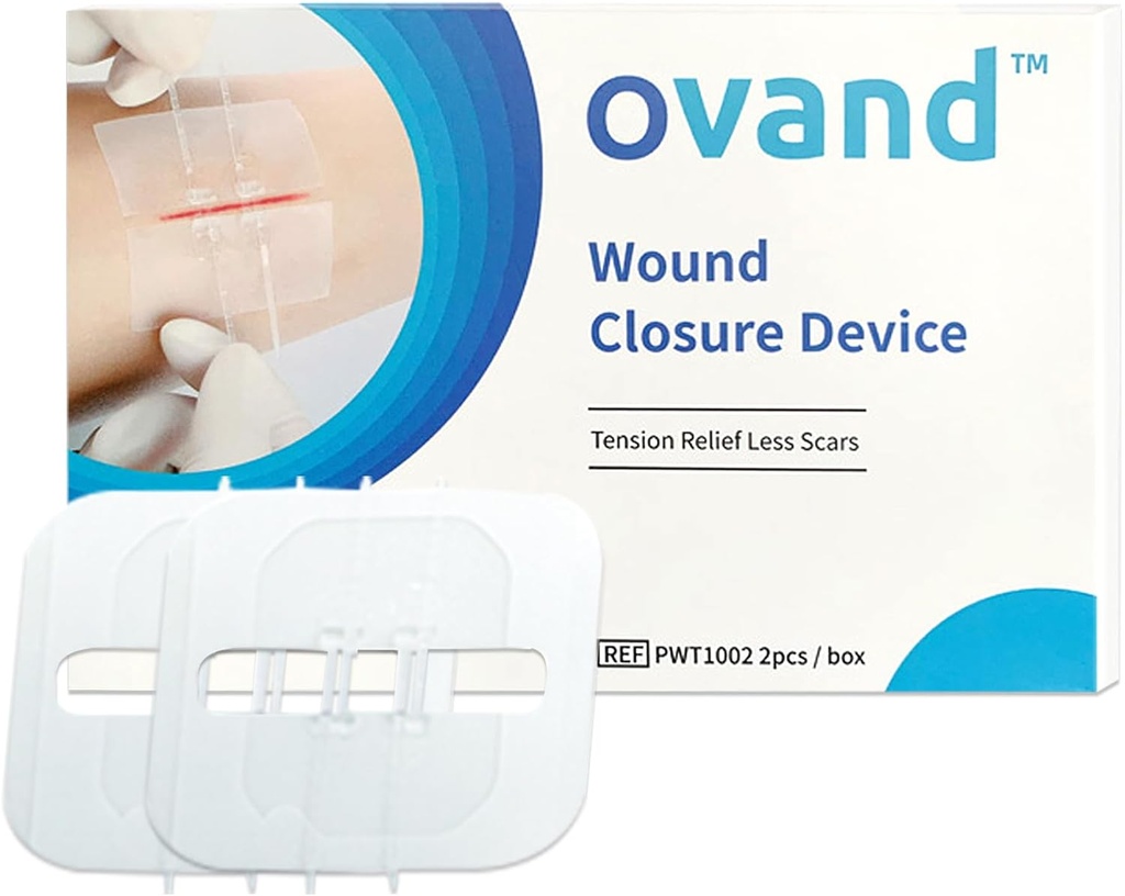 Encerramento de laceração de emergência de 2 pcs,Butterfly Bandaids Fechamento de ferida,Reparação de laceração cirúrgica sem costura,Clot rápido,Emergência dispositivo de fechamento de feridas (PU)