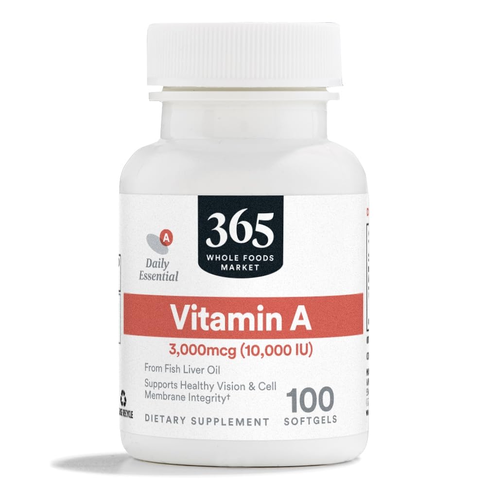365 by Whole Foods Market, Vitamina A 10.000 UI, 100 CT
