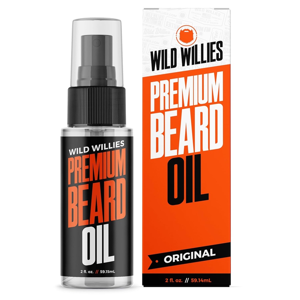 Wild Willies Beard Oil para homens - ingredientes naturais Promover Condicionamento Profundo - Remove Coceira & Dandruff - tratamento de amaciamento profundo - Melhor óleo de barba & Condicionador - 2 Fl Oz