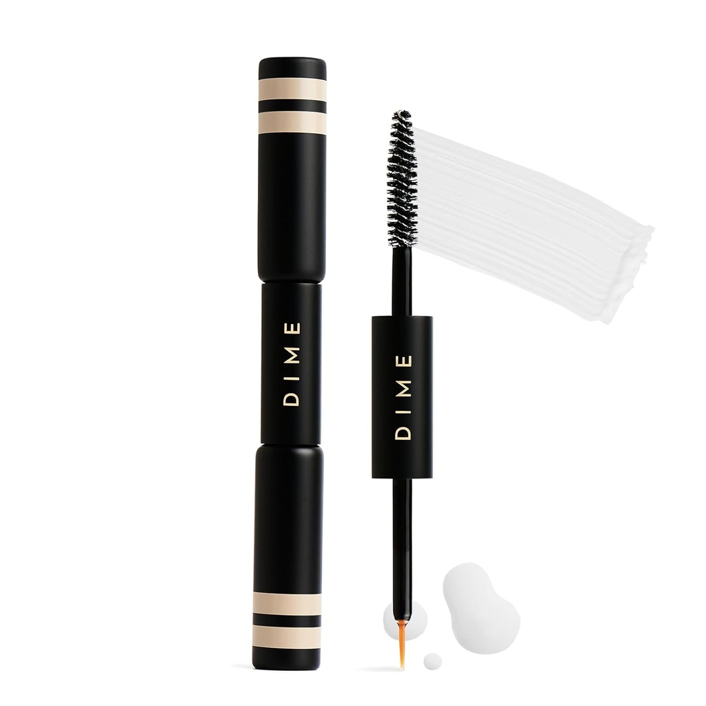 DIME Beauty Boost Duo, viagem-sized Eyelash Boost Sérum e Sobrancelha Melhorando Gel Combo, Lash e Crescimento da Sobrancelha, 3 ml de cada