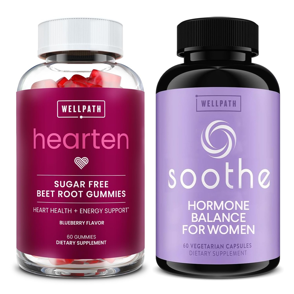 WellPath Beterraba Gummies raiz (Sugar Free) 1500 mg – Aroma de mirtilo para suporte de pressão sanguínea e equilíbrio de hormônios calma para mulheres + Gerente de cortisol, 60 Ct