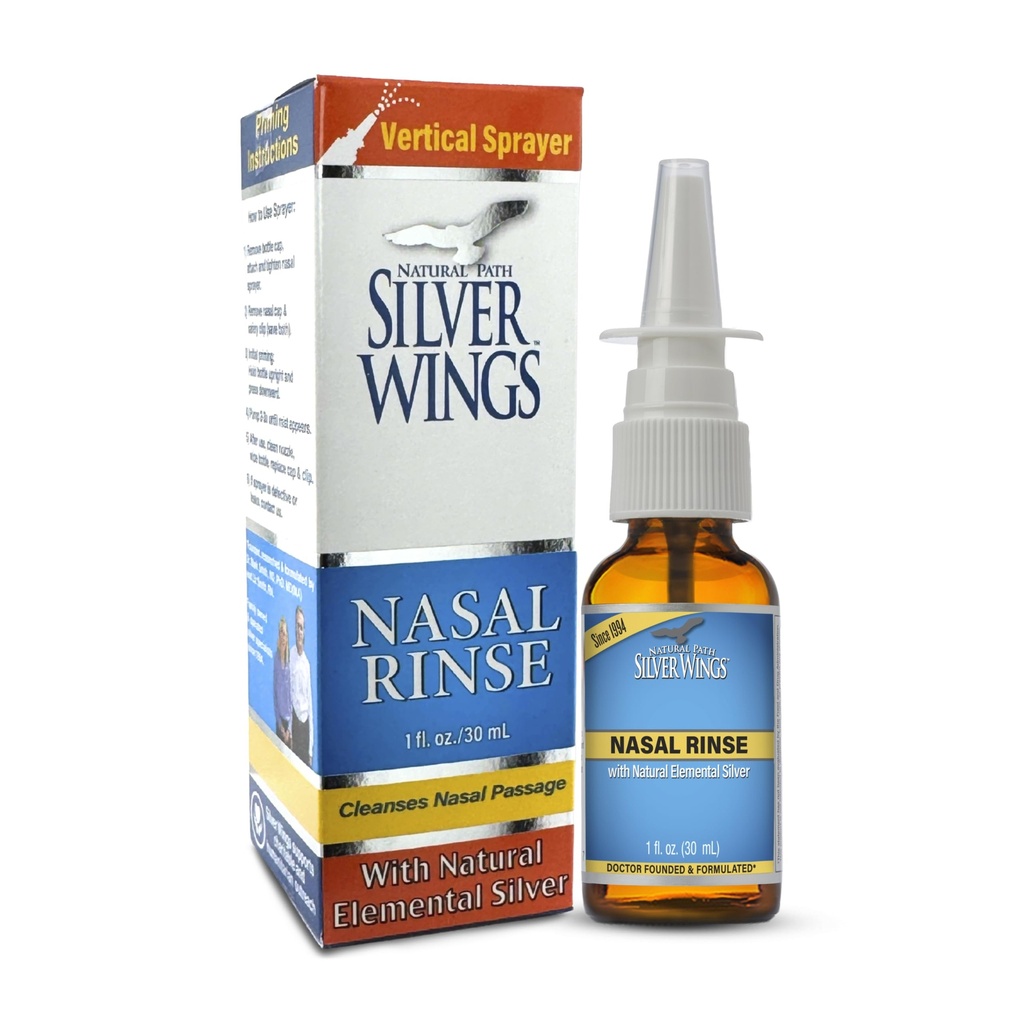 Natural Caminho Asas Prateadas Alívio Sinus Natural Prata Pulverização Nasal - 50ppm - 1oz