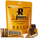 Bar Braven Bar Chocolate Bares de Energia Caramel Nut (1.59 oz, pacote de 10) – Mastigação de energia com 5g de proteína – Lanches de Energia On-the-Go para Correr, Caminhar e Esportes - Lanches Gluten Free para Impulso de Energia Mantida