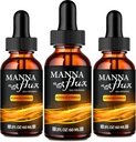 Gotas de fluxo de Manna, Mannaflux Supplement Liquid Drops - Força Máxima, Manna Flux Health & Wellness Drops, Mannaflux All Natural Formula, Manna Flux Liquid Drops Reviews (3 Pack)