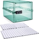 Lockabox OneTM Light Medi Green & Shelf Pack Pacote de prateleiras para alimentos, medicamentos, tecnologia e segurança em casa com prateleiras removíveis e pastilhas de base
