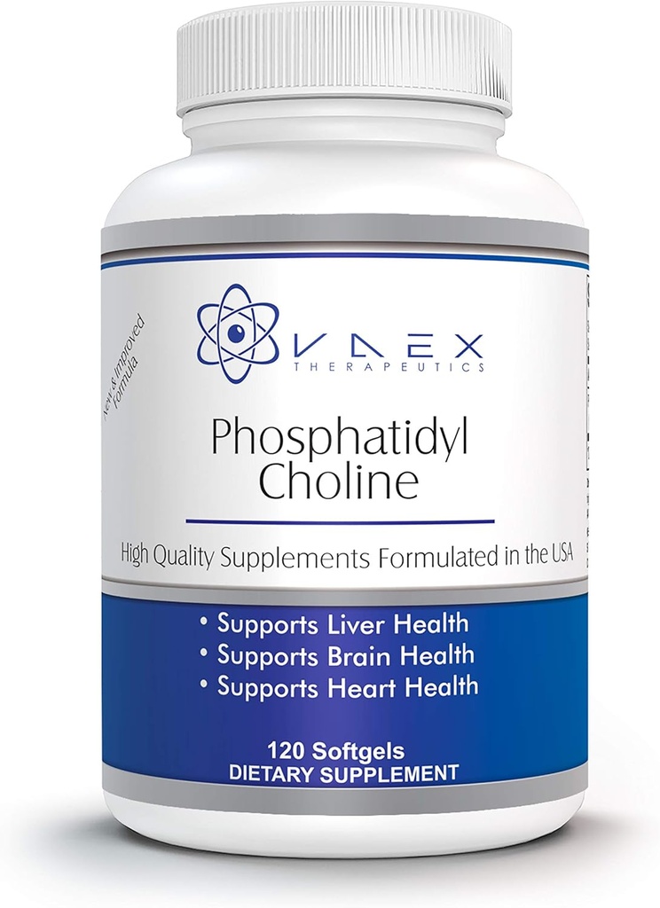 Fosfatidilcolina PC 120 Softgels para suporte de fígado e cérebro (120)