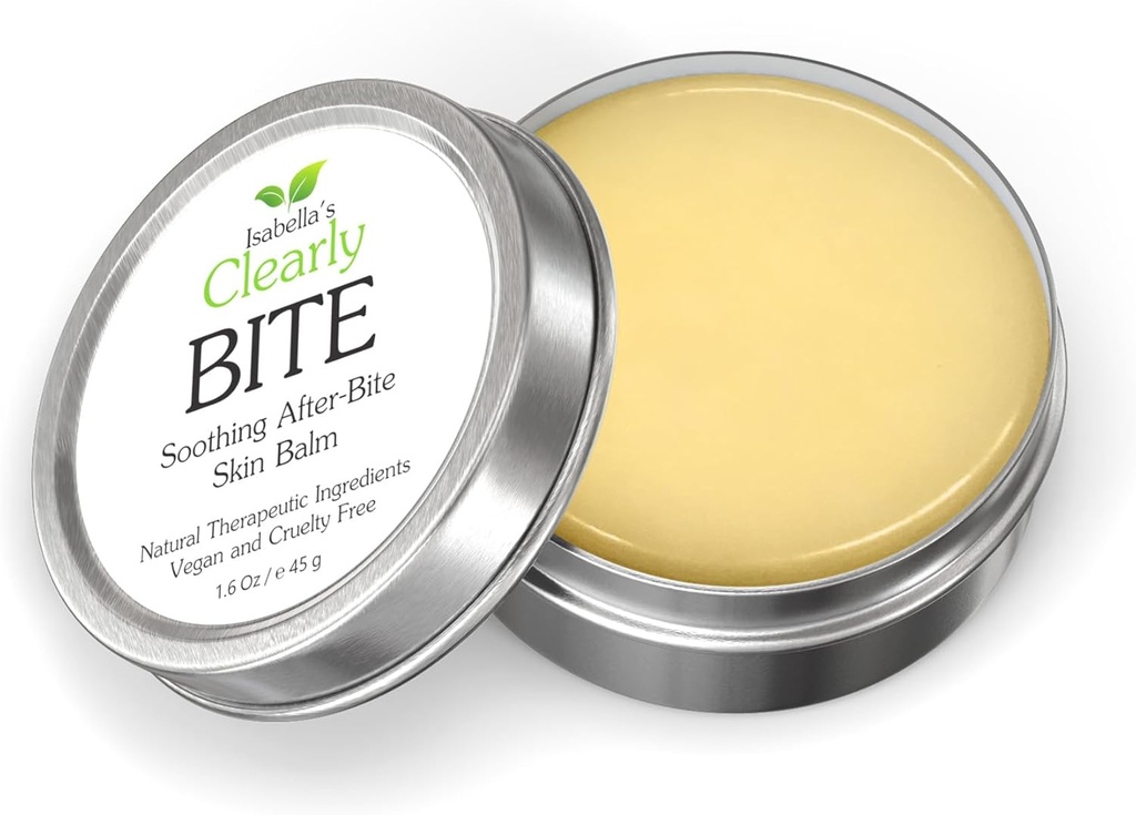 Isabella claramente BITE calmante após mordida anti comichão Balm ou alívio rápido de mordidas insect o mingau natural com Aloe Vera, hortelã, Calendula Vegan, Cruelty Free, Made in USA