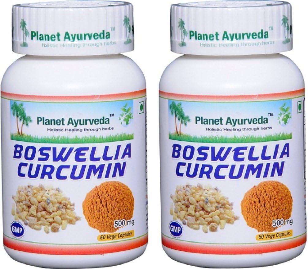 Planeta Ayurveda Boswellia Curcumin, 500mg Cápsulas Veg - 2 Garrafas