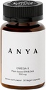 Anya Omega 3 com 300mg DHA e EPA, Ingredientes Limpos, Não-GMO, 100% Vegan, Gluten, Soy, e Dairy Free. Suplemento para Mulheres, Vitamina Pós-Natal Pré-Natal para Amamentação e Apoio à Lactação