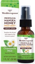 Wedderspoon Própolis e Manuka Honey Throat Spray, Camomila e hortelã, 1 Fl Oz (Pacote de 1), Alívio da Garganta Dolorida, Suporte Imune Natural