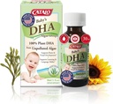 Alga do bebê de CATALO DHA Drops - Suplemento Omega-3 baseado em plantas para lactentes - Sem óleo de peixe, sem aditivos artificiais - Suplementos DHA líquido fácil de usar - 30ml (1 fl oz)