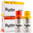 RYDE Shots □ Energizar + Foco □ Vitaminas B Essential e Cafeína; Calorias Zero, Açúcar Zero