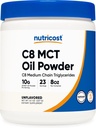 Óleo de nutricosto C8 MCT Pó 23 Serve (8 onças) - 95% C8 MCT Óleo Pó