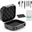 18 peças definir alto selo impermeável caso de aparelho auditivo com esponja extraível, drop-proof, Shock-Proof e esmaga-proof caixa de armazenamento, acessórios de próteses auditivas com limpeza Kits Ferramenta de limpeza