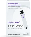 AlphaTrak 3 tiras de teste para uso com sistema de monitoramento de glicose sanguínea AT3 para gatos, cães e cavalos, 50 contagem