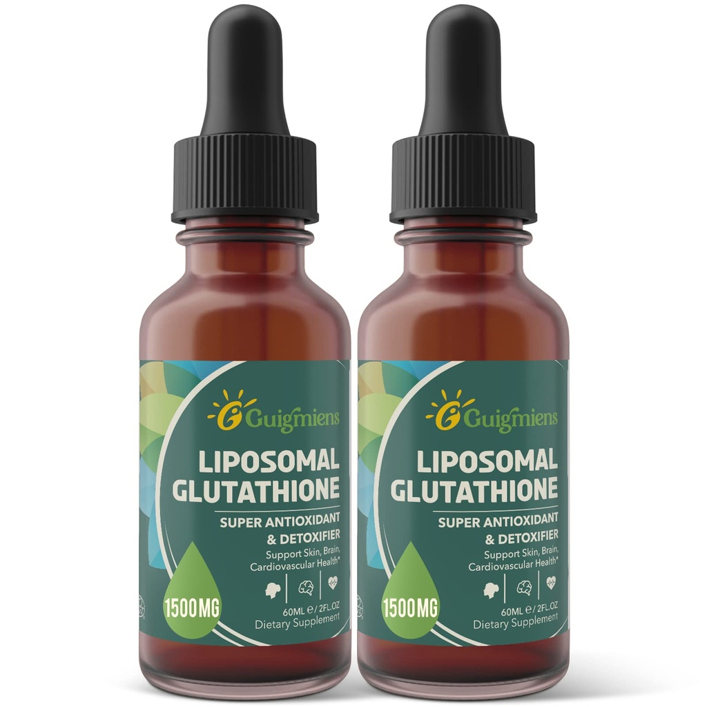 Glutationa lipossômica, Absorção superior, Suplemento de Glutationa líquida, Antioxidante poderoso, Detox de fígado, Enhancer imunológico, Sem soja, Não-GMO, Vegan & Gluten Fre, 4 fl.oz, 1500 mg