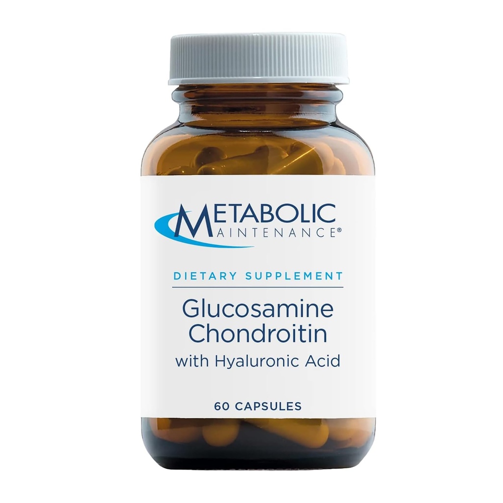 Manutenção Metabólica Glucosamina Condroitina (1000mg) com Suplemento de Ácido Hialurónico - Suporta Saúde Conjunta + Hidratação de Tecidos (60 Cápsulas)