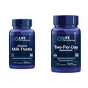 Extensão de vida Advanced Milk Thistle 120 Softgels e dois-por-dia de alta potência multi-vitamina & Mineral 120 Tablets Bundle