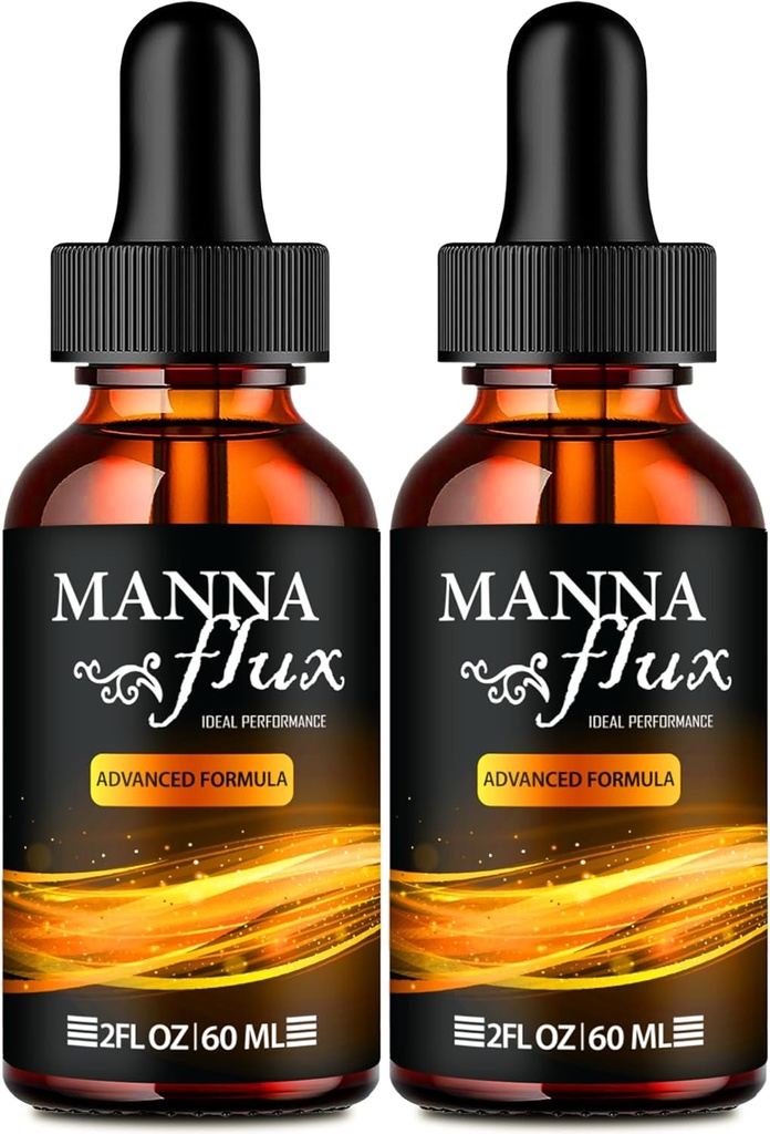 Gotas de fluxo de Manna, Gotas de suplemento de suporte de Mannaflux Liquid Drops - força máxima, Gotas de saúde e bem-estar de Manna, Mannaflux Todas as fórmulas naturais, Gotas de líquido de Manna Flux Comentários (2 Pack)