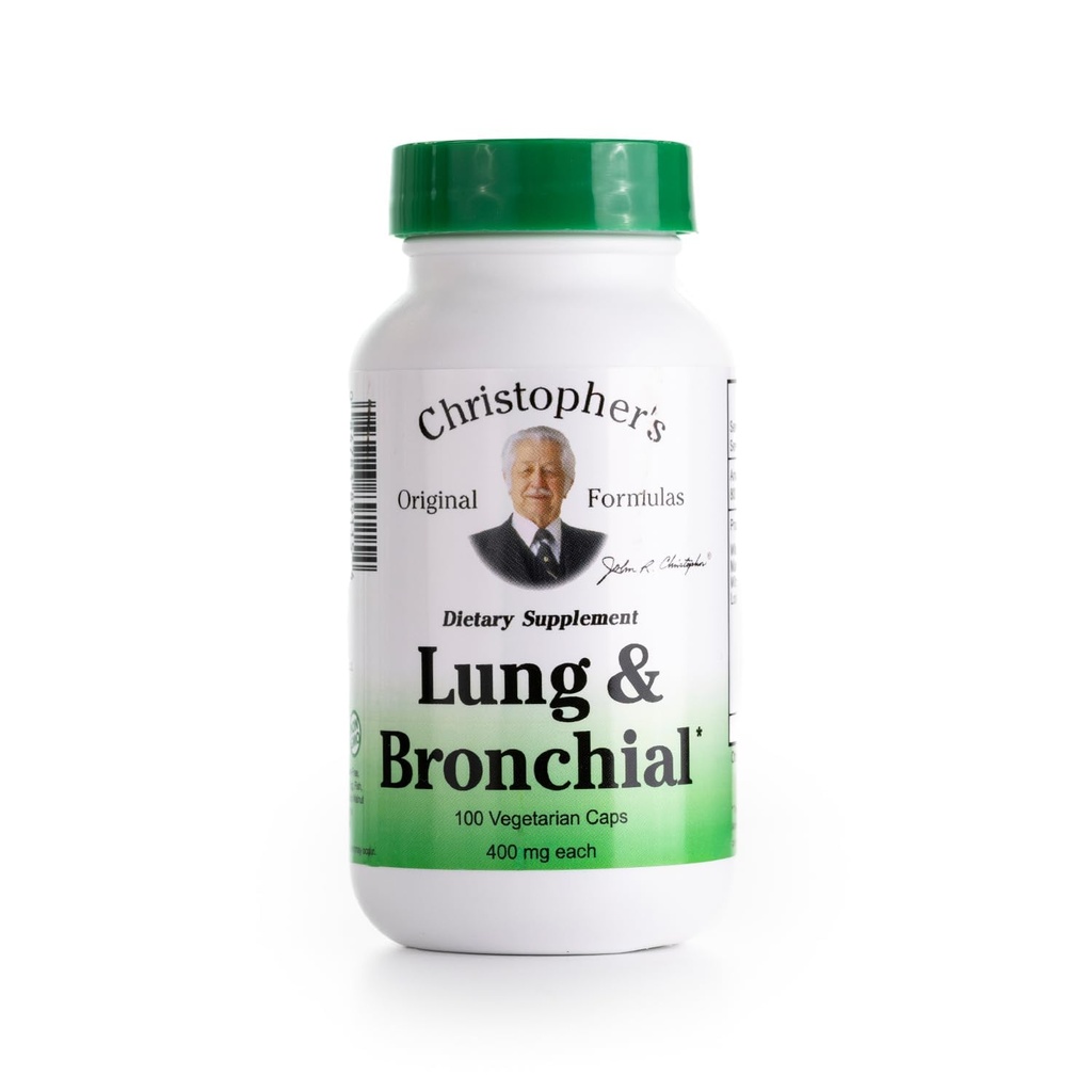 Fórmulas originais de Christopher Lung & Bronchial Fórmula - Lung Cleanse para fumantes - Suporta sistema respiratório com mistura sinérgica de ervas