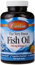 Carlson O mais fino óleo de peixe Laranja 120 + 30 Softgels, 700 mg (Pode ser mastigado)
