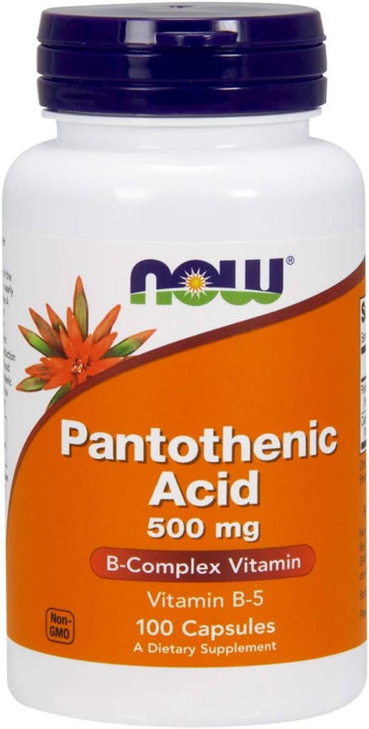 AGORA Alimentos Ácido Pantotênico 500mg, 100 Cápsulas (Pacote de 2)
