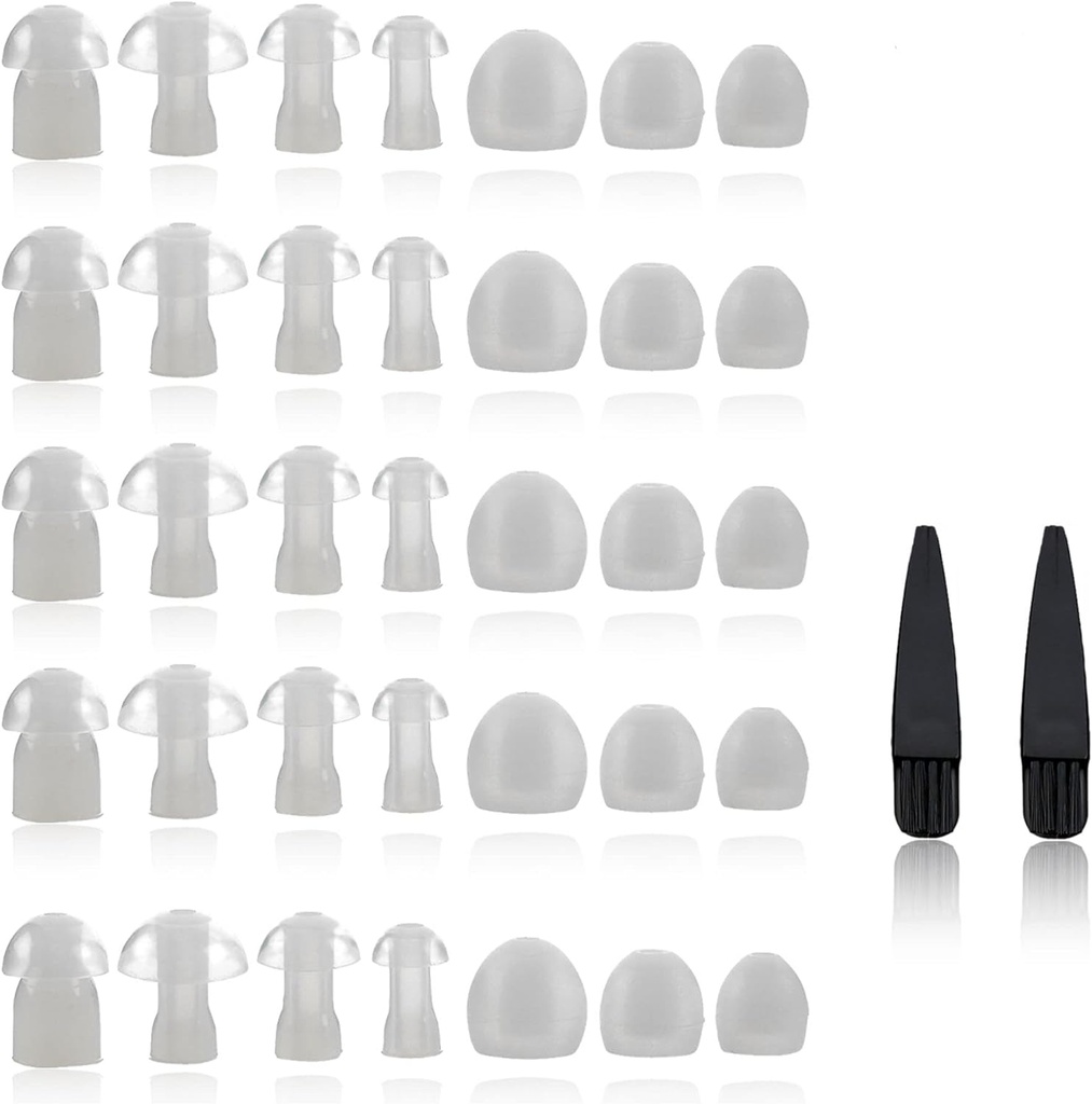 Domes de aparelho auditivo - Domes universais para aparelhos auditivos - Tamanhos Pequenas, Médias, Grandes & X-Large Earbud Substituições e amplificadores de som auditivo BTE