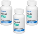 MAJOR Fish Oil 500mg Softgels - Ômega-3 Fish Oil Supplement - Suplemento dietético - 130 Count (3 Pack)
