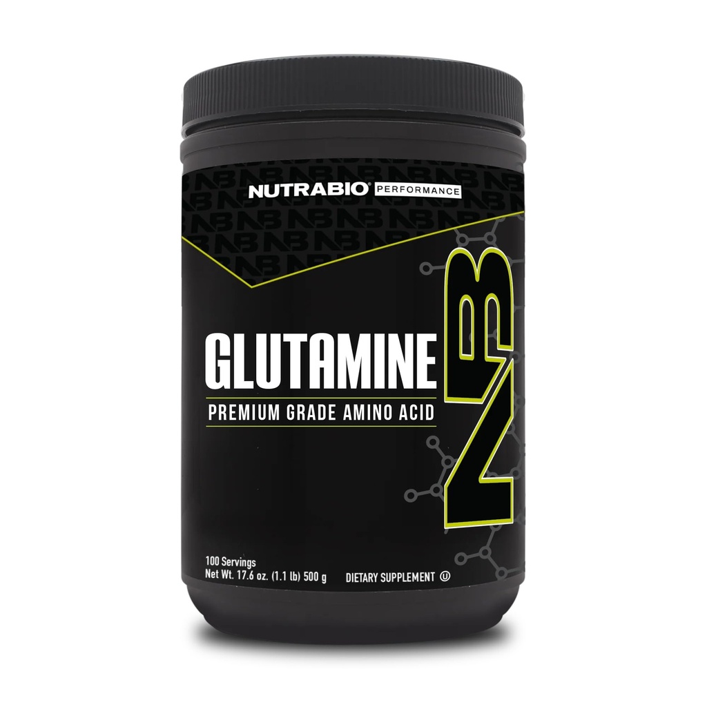 NutraBio puro L-Glutamina em pó, 100 Servings L-Glutamina Suplemento, Aminoácido, Pure Grade, Glutamina, Absolutamente não Aditivos, Enchimentos ou Excipientes, Suplemento de recuperação muscular - (500 Grams)