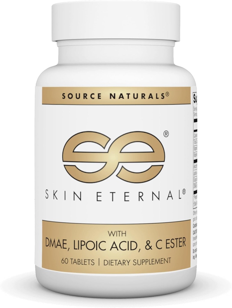 Fonte Naturals Comprimido Eterno da Pele com DMAE, Ácido LIPÓICO, & C Ester - 60 Comprimidos